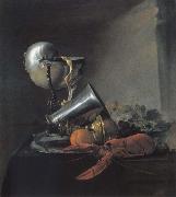 Jan Davidsz. de Heem Style life with Nautiluspokal and lobster USA oil painting artist